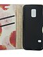 Недорогие Чехлы для Samsung-Кейс для Назначение SSamsung Galaxy S5 Mini / S5 / S4 Mini Кошелек / Бумажник для карт / со стендом Чехол Цветы Кожа PU