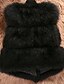 cheap Fur Vests-Women Faux Fur Top , Lined