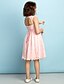 cheap Junior Bridesmaid Dresses-A-Line Knee Length Scoop Neck All Over Floral Lace Junior Bridesmaid Dresses&amp;Gowns With Lace Mini Me Kids Wedding Guest Dress 4-16 Year