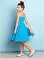 Χαμηλού Κόστους Φορέματα για παρανυφάκια-Γραμμή Α Ένας Ώμος Μέχρι το γόνατο Σιφόν Φόρεμα Νεαρών Παρανύμφων με Πλαϊνό ντραπέ / Φυσικό / Mini Me
