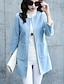 levne Dámské kabáty a trenčkoty-Ležérní kulatý tvar - Třičtvrteční rukávy - ŽENY - Coats &amp; Jackets ( Polyester )