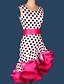 رخيصةأون ملابس رقص لاتيني-الرقص اللاتيني فستان روش نسائي التدريب أداء بدون كم سباندكس / الأداء / سامبا