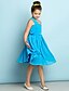 Χαμηλού Κόστους Φορέματα για παρανυφάκια-Γραμμή Α Ένας Ώμος Μέχρι το γόνατο Σιφόν Φόρεμα Νεαρών Παρανύμφων με Πλαϊνό ντραπέ / Φυσικό / Mini Me