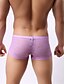 abordables Ropa interior y calcetines de hombre-Men&#039;s 1 Piece Lace Boxer Briefs Solid Colored White Black Khaki M L XL