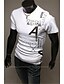cheap Men&#039;s Casual T-shirts-Men&#039;s T shirt Tee Graphic Letter Round Neck Wine White Green Dark Gray Short Sleeve Plus Size Formal Daily Print Tops Cotton Active / Summer / Summer / Sports / Work