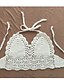 abordables Bikini-Femme Crochet Géométrique Uni Tresses au Crochet Blanc Noir Kaki Shorts de Surf Bikinis Maillots de Bain - Couleur Pleine Dentelle Style papillons, Coton Taille unique Blanc / Sans Armature