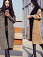 cheap Women&#039;s Coats &amp; Trench Coats-Winter Women&#039;s Solid Color Brown / Gray Coats &amp; Jackets , Sexy / Party Tailored Collar Long Sleeve