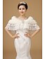 cheap Wraps &amp; Shawls-The new luxury imitation fox fur the bride wedding dress wool shawls White winter warm shawl