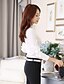 cheap Women&#039;s Blouses &amp; Shirts-Women&#039;s Daily Going out Work Cute Street chic Sophisticated Spring Fall Blouse,Solid Turtleneck Long Sleeves Polyester Opaque
