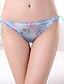 cheap Panties-Women&#039;s Print Sexy Briefs Low Waist Black Light Blue White One-Size