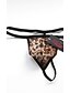 cheap Men&#039;s Exotic Underwear-Men&#039;s G-string Underwear Leopard Low Waist Red Blue Brown One-Size