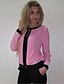 baratos Tops em tamanhos grandes-Mulheres Blusa Cor Sólida Decote Redondo Diário Final de semana Franzido Manga Longa Normal Blusas Casual Branco Preto Rosa claro