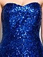 levne Abendkleider-Mermaid / Trumpet Sparkle &amp; Shine Beaded &amp; Sequin Holiday Cocktail Party Formal Evening Dress Sweetheart Neckline Sleeveless Court Train Sequined with Sequin