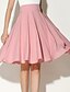 お買い得  プラスサイズのボトムス-女性用 ブランコ スカート 日常 ソリッド プリーツ ライトグリーン ブラック ピンク S M L