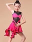 abordables Tenues de danse enfants-Danse latine Robes et Jupes Entraînement Utilisation Fibre de Lait Cristaux / Stras Volants Sans Manches Robe