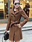 cheap Women&#039;s Coats &amp; Trench Coats-Women&#039;s Daily Basic Plus Size Coat, Solid Colored Brown / Navy Blue / Red XXL / XXXL / 4XL