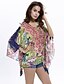 cheap Women&#039;s Blouses &amp; Shirts-Women&#039;s Flare Sleeve Plus Size Batwing Sleeve Floral Print Chiffon Blouse