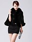 cheap Women&#039;s Fur &amp; Faux Fur Coats-Women Fox Fur / Rex Rabbit Fur / Faux Fur Top , Lined Wool-like fur shawl cloak