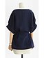 cheap Plus Size Tops-Women&#039;s Blouse Solid Colored Plus Size Pleated Daily Tops Cotton V Neck Blue Green Light gray / Puff Sleeve