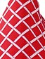 abordables Мужские аксессуары-Grid Pattern Red Jacquard Men Business Suit Necktie Tie