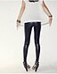 billige Leggings-Tynd Damer Ensfarvet Legging PU