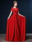 זול שמלות ערב-גזרת A שמלה עם תכשיטים עד הריצפה תחרה שרמוז עם תחרה חרוזים נצנצים 2020