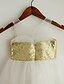 cheap Flower Girl Dresses-Princess Knee Length Flower Girl Dress - Satin Tulle Sequined Sleeveless Scoop Neck with Sequin