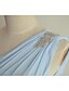 economico Abiti da damigella-Linea-A Vestito da damigella Monospalla Senza maniche Elegante Lungo Chiffon con Fascia / fiocco in vita / Perline 2022