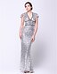 cheap Prom Dresses-Mermaid / Trumpet Plunging Neck Sweep / Brush Train Sequined Sparkle &amp; Shine Prom / Formal Evening Dress with Sequin by TS Couture®