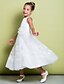 cheap Flower Girl Dresses-A-Line Ankle Length Flower Girl Dress - Lace / Organza / Satin Sleeveless Jewel Neck with Lace / Flower by LAN TING BRIDE®