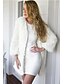 cheap Women&#039;s Coats &amp; Trench Coats-Women&#039;s Vintage Loose Coat-Solid Colored V Neck