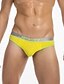 cheap Men&#039;s Exotic Underwear-Men&#039;s G-strings &amp; Thongs Panties Underwear Color Block Nylon Cotton Natural Petite Erotic White Black Yellow M L XL