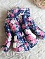 abordables Prendas de abrigo-Chica Largo y Acolchado Manga Larga Azul Marino Rosa Floral Algodón Diario Floral