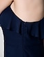رخيصةأون فساتين الاشبينات-قياس مناسب كتف واحد طول الأرض شيفون فستان الاشبينة مع طيات بواسطة LAN TING BRIDE®