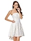 cheap Special Occasion Dresses-A-Line / Fit &amp; Flare Strapless Asymmetrical Lace Dress with Lace by TS Couture®