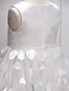 cheap Flower Girl Dresses-A-Line Tea Length Flower Girl Dress First Communion Cute Prom Dress Satin with Sash / Ribbon Fit 3-16 Years
