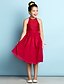 cheap Junior Bridesmaid Dresses-A-Line Knee Length Jewel Neck Chiffon Junior Bridesmaid Dresses&amp;Gowns With Lace Mini Me Kids Wedding Guest Dress 4-16 Year