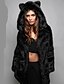 cheap Women&#039;s Furs &amp; Leathers-Women&#039;s Chic &amp; Modern Faux Fur Fur Coat-Solid Color Animal