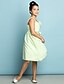 Χαμηλού Κόστους Φορέματα για παρανυφάκια-Γραμμή Α Λουριά Μέχρι το γόνατο Σιφόν Φόρεμα Νεαρών Παρανύμφων με Που καλύπτει / Λουλούδι με LAN TING BRIDE® / Φυσικό / Mini Me