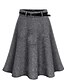 cheap Women&#039;s Skirts-Women&#039;s Solid Brown / Gray Skirts , Casual / Cute Knee-length