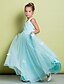 cheap Flower Girl Dresses-A-Line Floor Length Flower Girl Dress - Lace Sleeveless V Neck with Bow(s) Lace Criss Cross by LAN TING BRIDE®