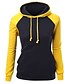 cheap Women&#039;s Hoodies &amp; Sweatshirts-Women&#039;s Simple Cotton Hoodie - Color Block Patchwork Yellow M / Spring