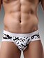 cheap Men&#039;s Briefs Underwear-Men&#039;s Briefs 1 PC Underwear Print Color Block Modal Super Sexy White M L XL