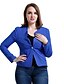cheap Women&#039;s Blazers &amp; Jackets-Women&#039;s Spring / Fall Regular Blazer, Solid Colored Long Sleeve Polyester Purple / Fuchsia / Blue