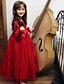 tanie Sukienki-Dziewczyny &#039; Długi rękaw Solidne kolory Grafika drukowana 3D Sukienki Koronka Łuk Poliester Sukienka Na każdy sezon
