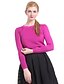cheap Sweaters-Women&#039;s Solid Colored Pullover Long Sleeve Sweater Cardigans Round Neck Spring Fall Black Red Fuchsia