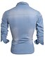 cheap Men&#039;s Casual Shirts-Men&#039;s Shirt Geometric Classic Collar Blue Light Blue Long Sleeve Daily Print Slim Tops / Spring / Fall