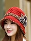 olcso Női kalapok-Női Egyszínű Gyapjú Pamut, Vintage Bájos Party Munkahelyi Alkalmi - Svájcisapka