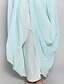 cheap Bridesmaid Dresses-Sheath / Column Jewel Neck Floor Length Chiffon Bridesmaid Dress with Draping
