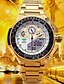 levne Vojenské hodinky-Pánské Sportovní hodinky Vojenské hodinky Digitální hodinky japonština Křemenný Digitální Nerez Zlatá Voděodolné Alarm Kalendář Analog - Digitál Luxus Na běžné nošení Módní - Zlatá Bílá Černá